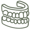 transparent outline dentures icon 100x100